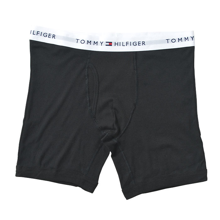 TOMMY HILFIGER トミーヒルフィガー メンズ ボクサーパンツ 3枚セット ショート 無地ブランド 下着 パンツ インナー 3枚組  プレゼント ギフト 彼氏 男性