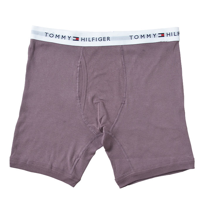 TOMMY HILFIGER トミーヒルフィガー メンズ ボクサーパンツ 3枚セット ショート 無地ブランド 下着 パンツ インナー 3枚組  プレゼント ギフト 彼氏 男性